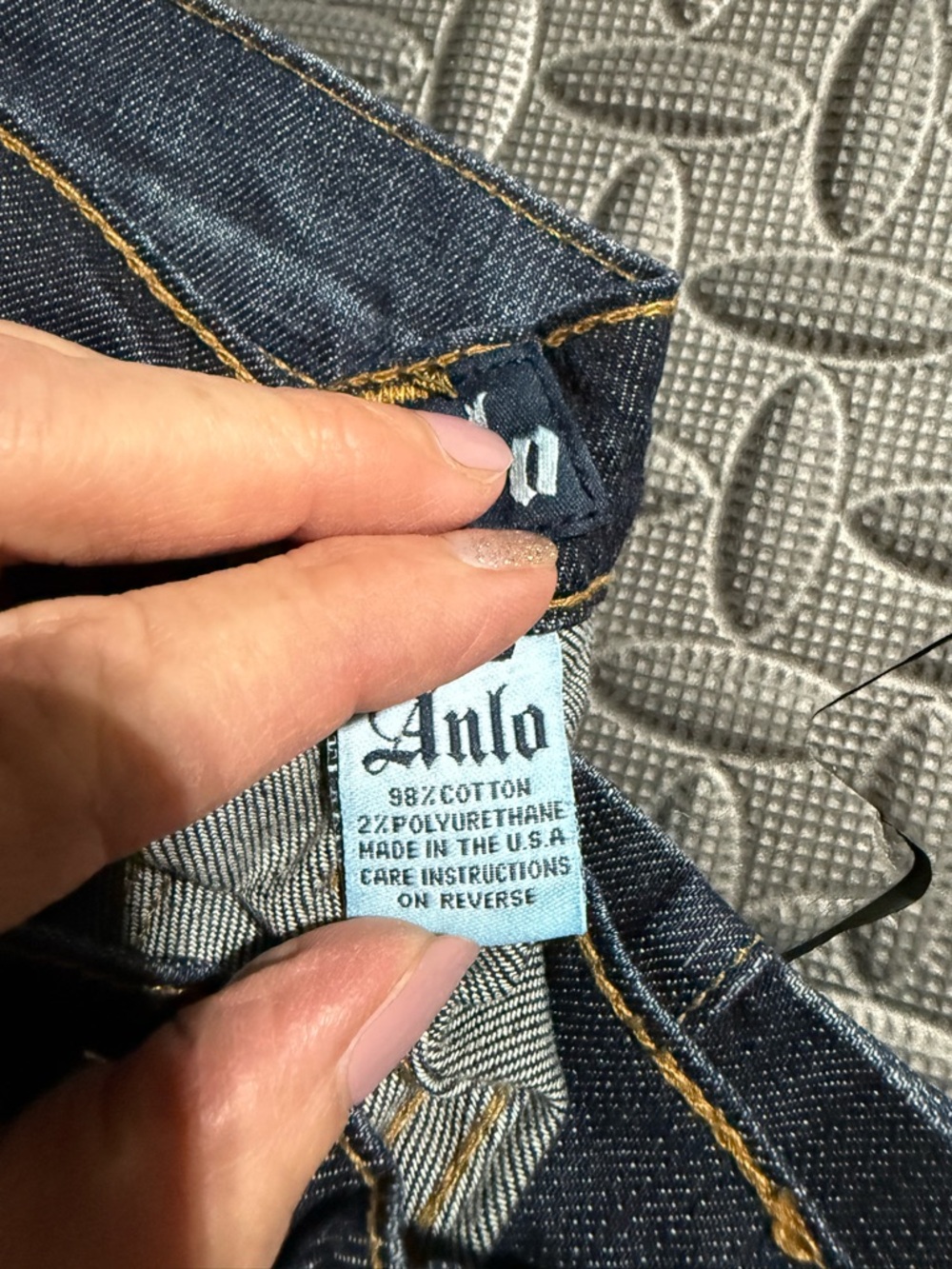 Anlo Dark Blue Flared Wide-Leg Jeans - Picture 5 of 5
